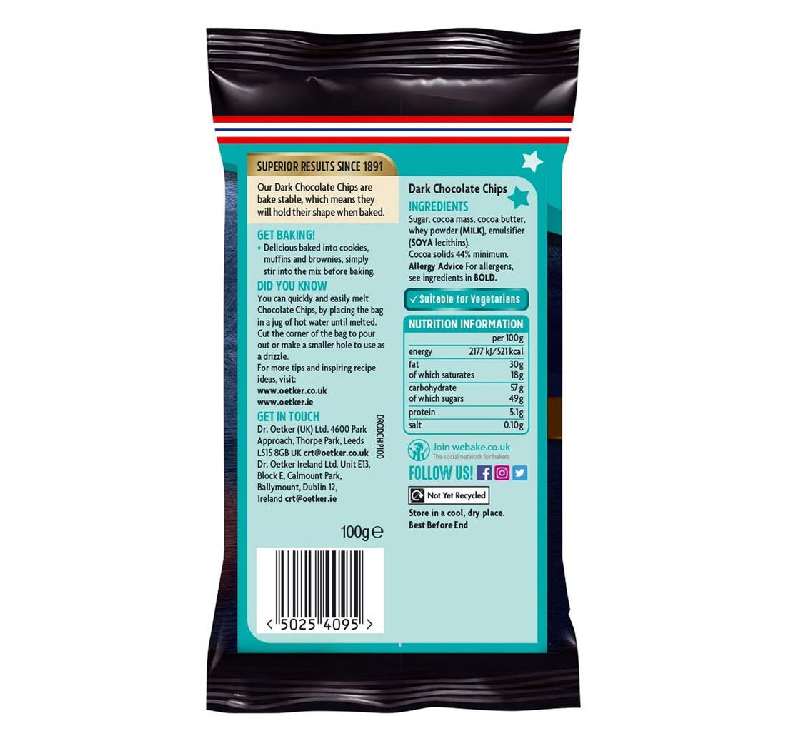Dr.Oetker Dark Chocolate Chips 100 g