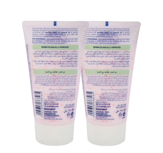 Nivea Gentle Face Wash Cleanser Value Pack 2 x 150 ml
