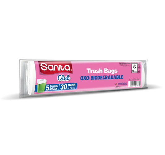 Sanita Club Trash Bags Biodegradable 5 Gallons Size 50 x 46cm 30pcs