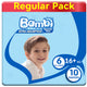حفاضات أطفال سانيتا بامبي عبوة عادية مقاس 6 كبير جدًا 16+ كجم 10 قطع