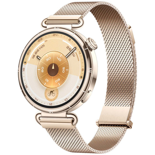 Huawei GT6 Konsu GPS + Wifi Smartwatch, 41 mm Stainless Steel Case with Gold Milanese Strap, KSU-B19