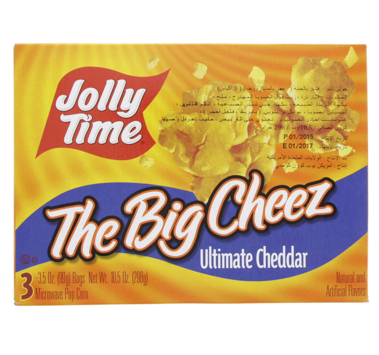 Jolly Time The Big Cheez Ultimate Cheddar Microwave Pop Corn 298 g