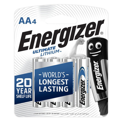 Energizer Ultimate Lithium AA battery L91BP4, Pack of 4 Pcs