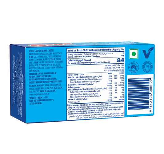 Bega Processed Cheddar Cheese 250 g