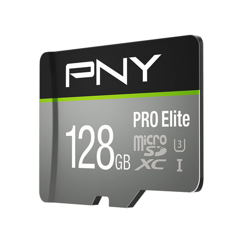 PNY PRO Elite Class 10 U3 V30 microSD Flash Memory Card, 128 GB, P-SDU128V31100PRO-GE