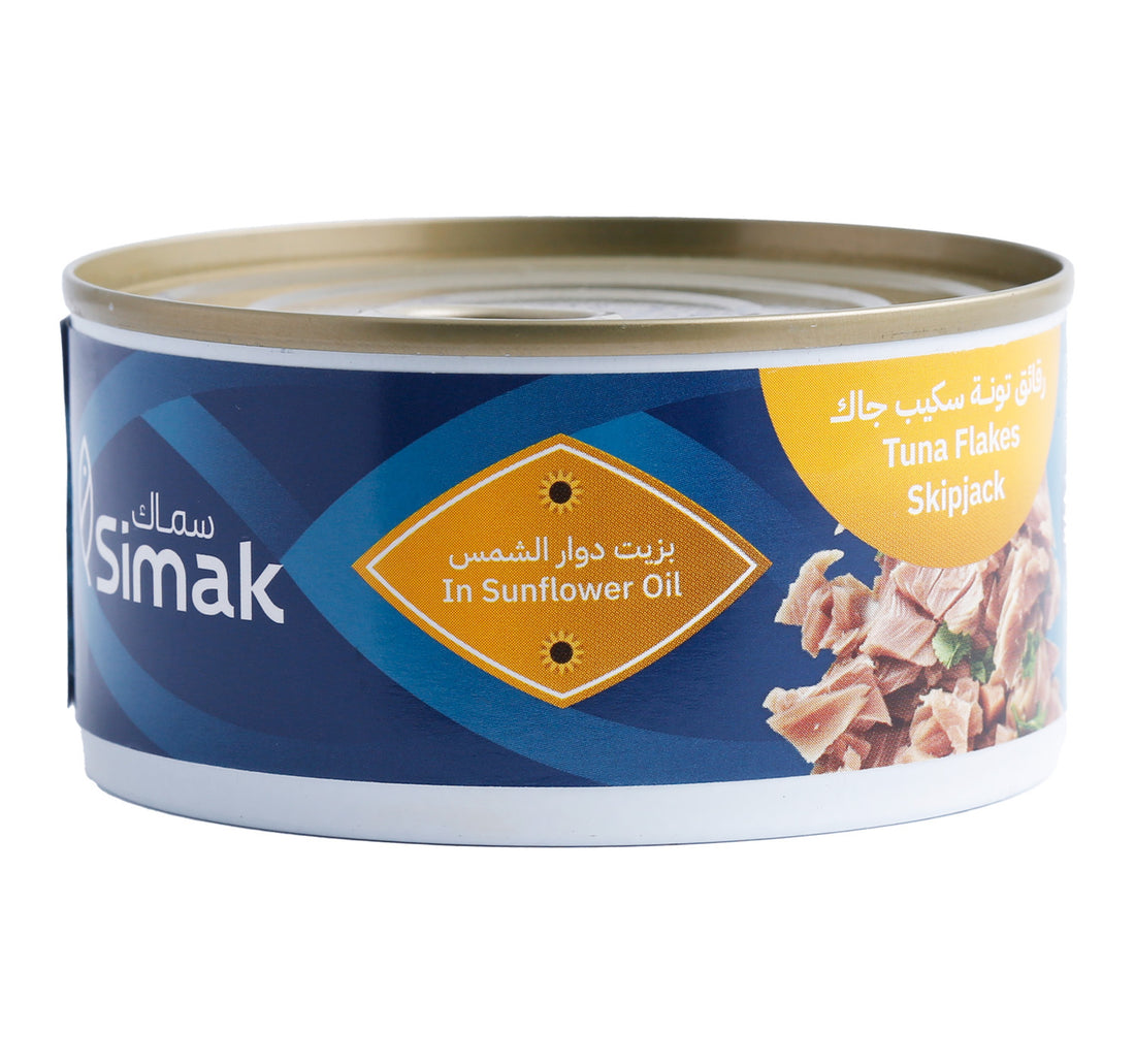 رقائق سمك التونة سيماك سكيبجاك في زيت دوار الشمس 170 جم