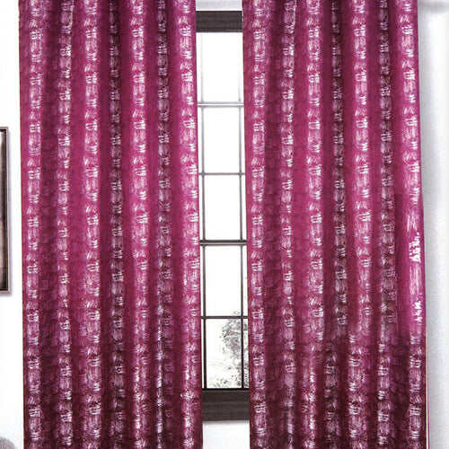 Maple Leaf Yarn Dye Jacquard Window Curtain 2pcs Set 140x260cm Assorted