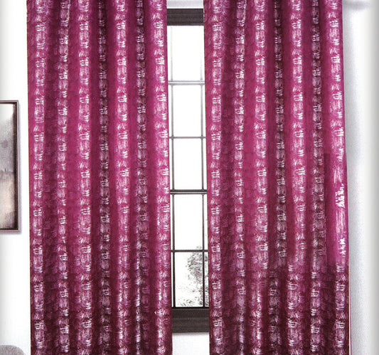 Maple Leaf Yarn Dye Jacquard Window Curtain 2pcs Set 140x260cm Assorted