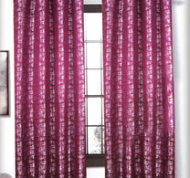 Maple Leaf Yarn Dye Jacquard Window Curtain 2pcs Set 140x260cm Assorted
