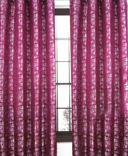 Maple Leaf Yarn Dye Jacquard Window Curtain 2pcs Set 140x260cm Assorted