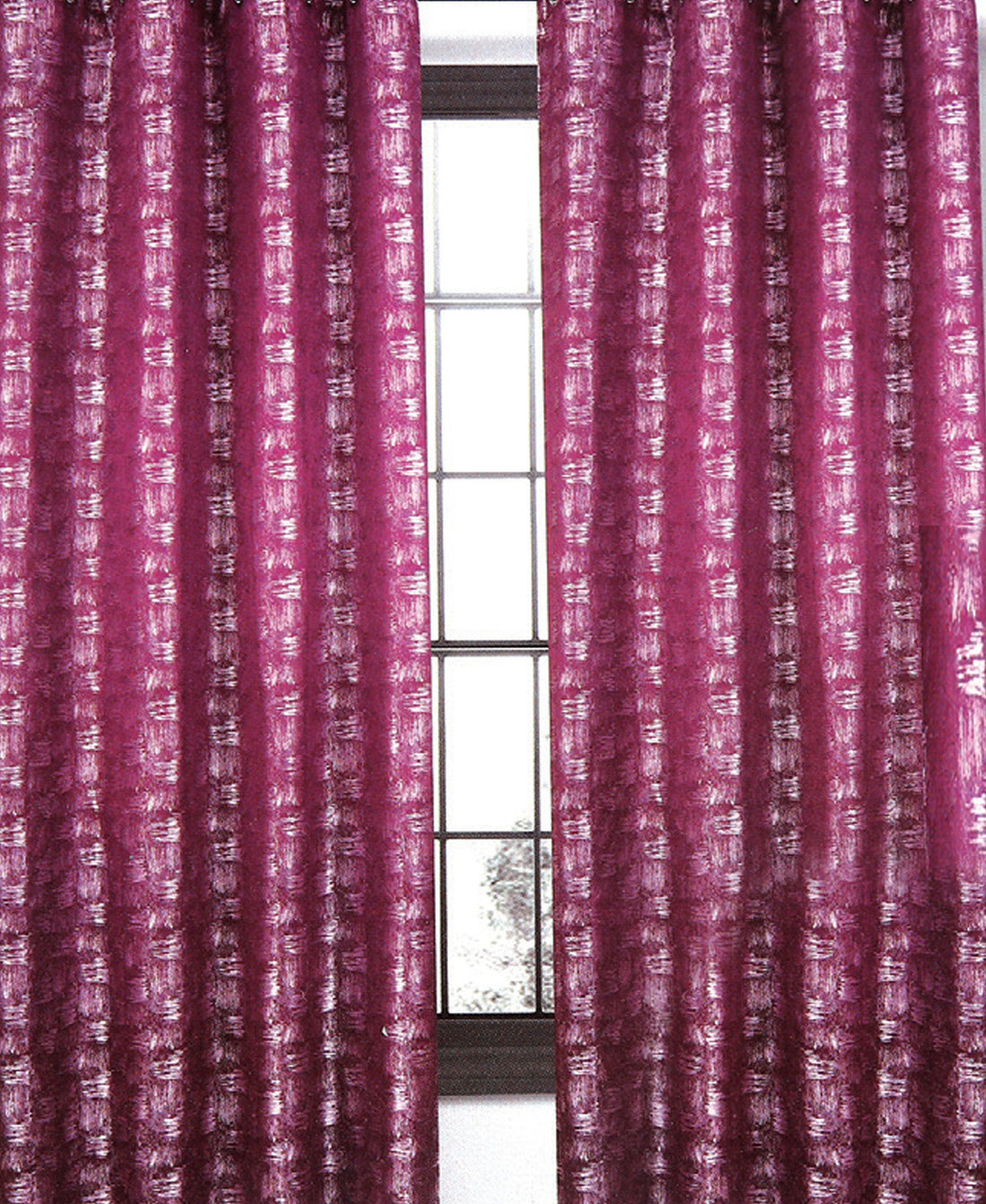 Maple Leaf Yarn Dye Jacquard Window Curtain 2pcs Set 140x260cm Assorted