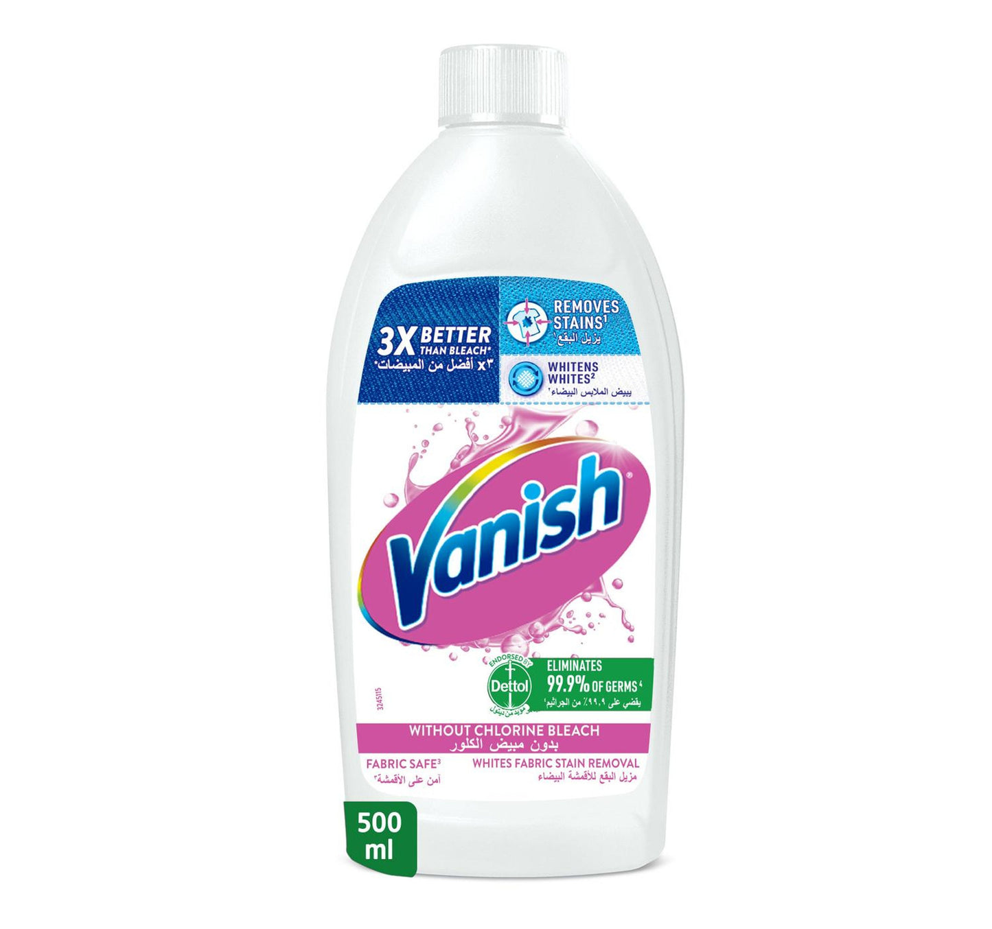 Vanish Liquid Stain Remover White Clothes 500 ml