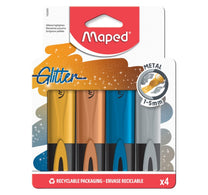 Maped Metalic Glitter Highlighter 4pcs