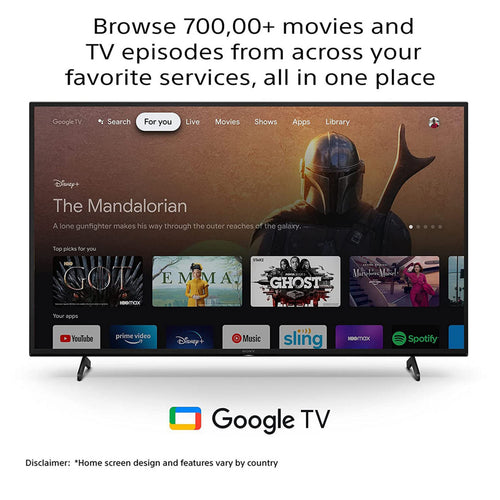 Sony Bravia 43 inches 4K UHD Google Smart LED TV, Black, KD-43X75K