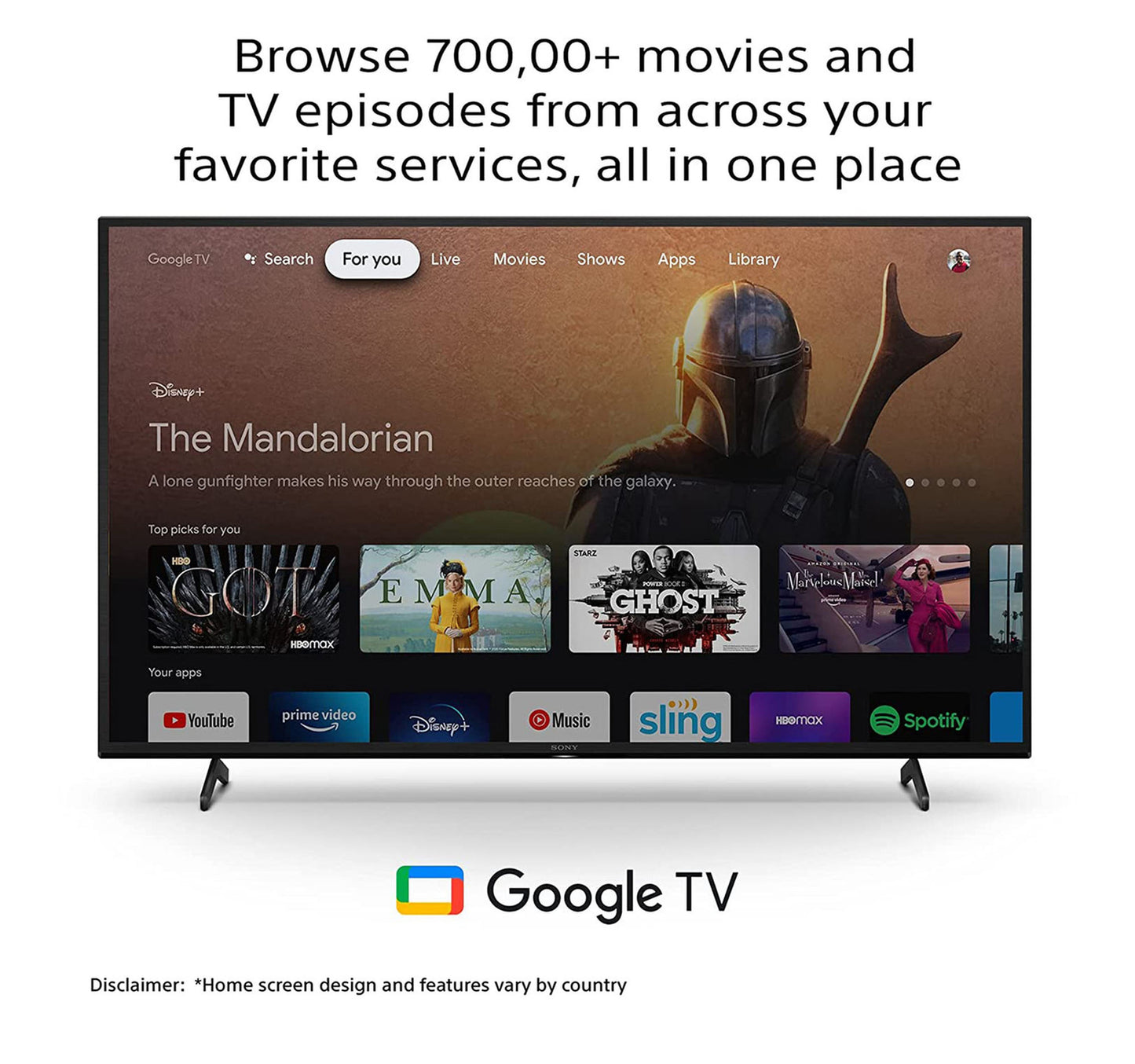 Sony Bravia 43 inches 4K UHD Google Smart LED TV, Black, KD-43X75K