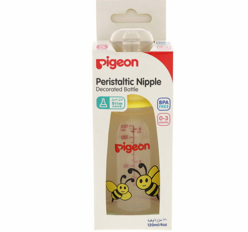 Pigeon Peristaltic Nipple Decorated Bottle 120 ml