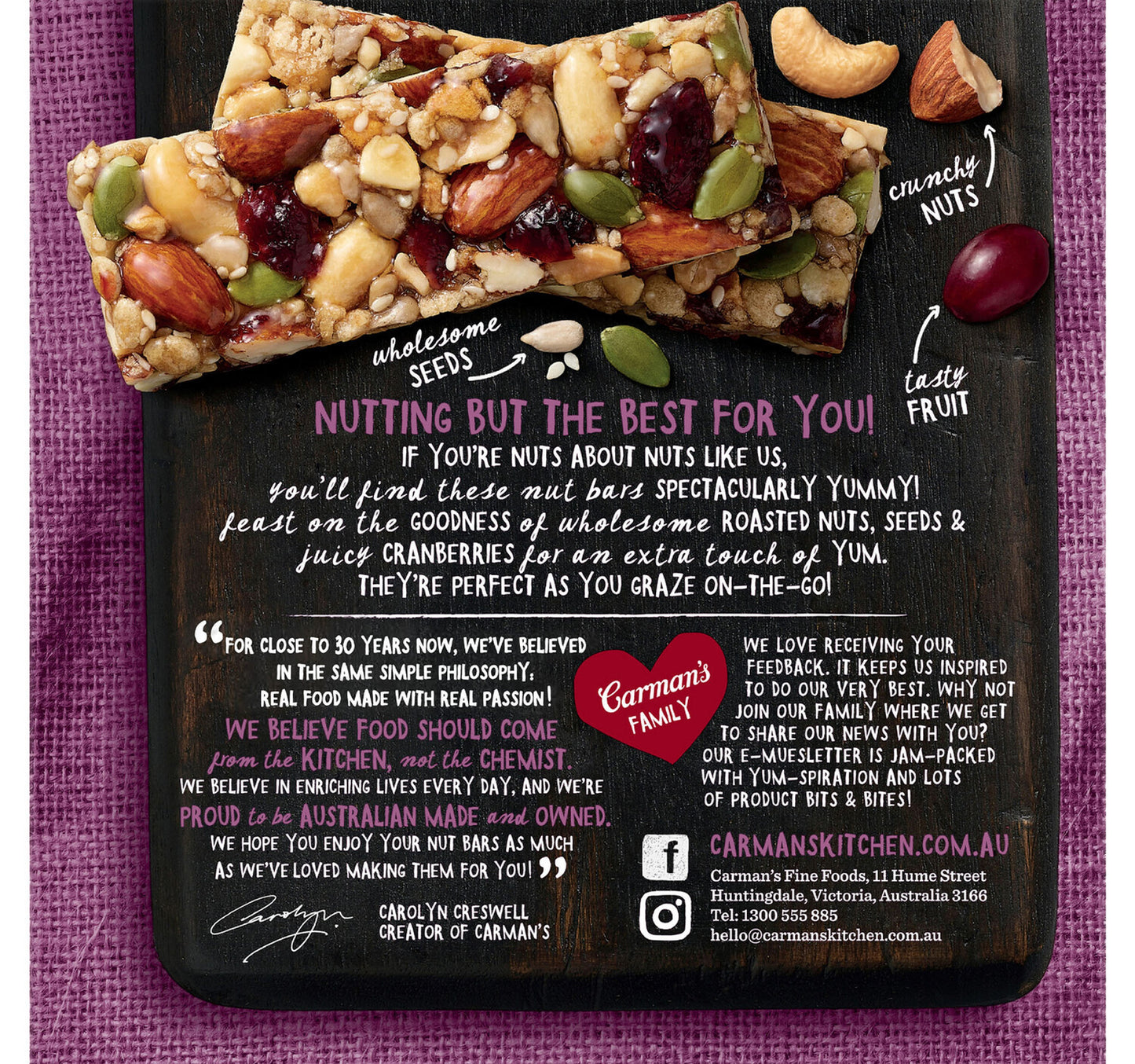 Carmans Almond Cashew & Cranberry & Nut Bar 5 x 35 g