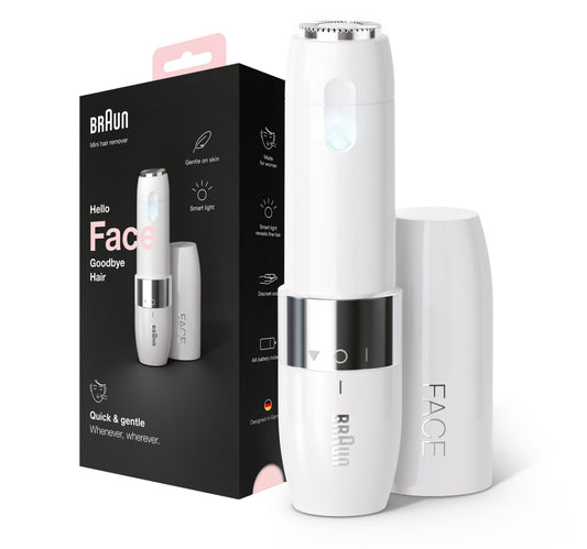 Braun Mini Face Hair Remover For Women Finishing Touch For Upper Lips White FS1000