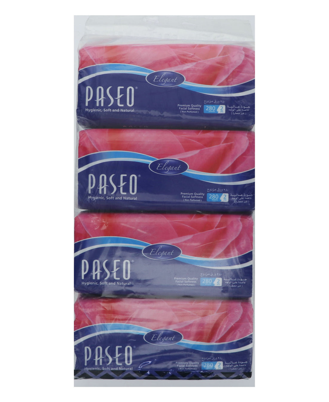 Paseo Elegant Facial Tissue Softness (Non-Perfumed) 2ply 4 x 280 Sheets