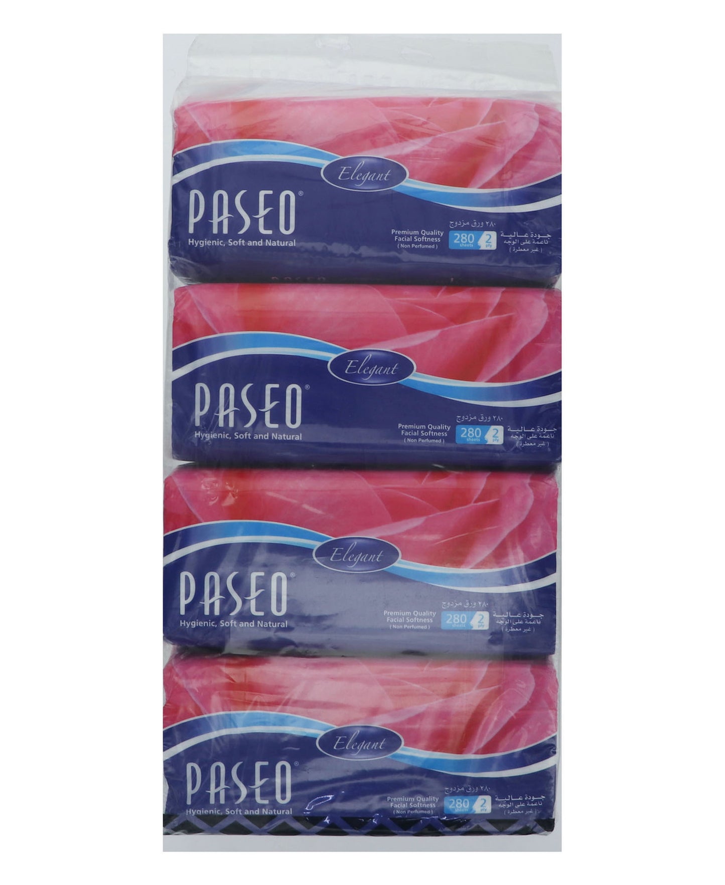 Paseo Elegant Facial Tissue Softness (Non-Perfumed) 2ply 4 x 280 Sheets