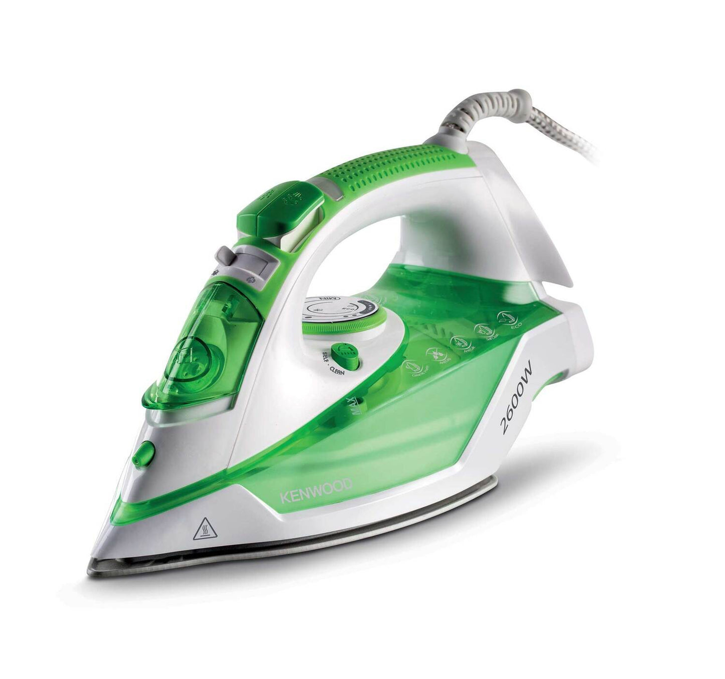 Kenwood Ceramic Steam Iron 2600Watts, 350ml Large capacity, Ceramic Sole Plate, Eco Function, steam power 45/140g, Anti drip, STP70.000WG