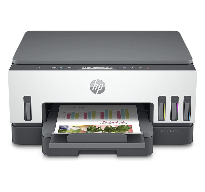 HP Smart Tank 720 All-in-One Wireless Ink Tank Printer, White/Grey, 6UU46A