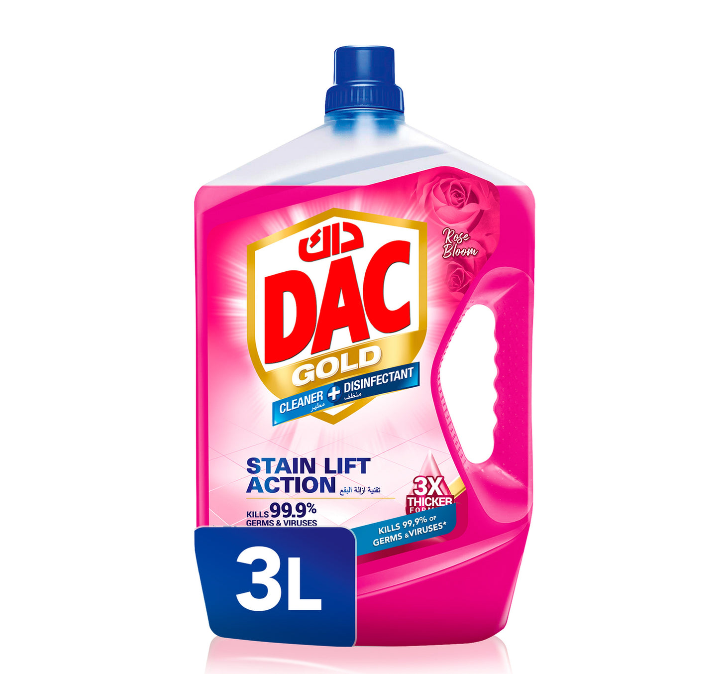 Dac Gold Multi-Purpose Disinfectant & Liquid Cleaner Rose 3 Litres