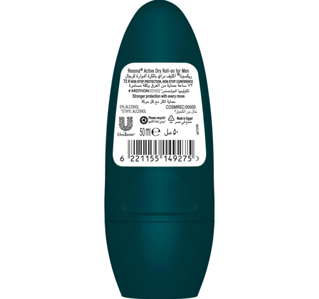 Rexona Men Anti-Perspirant Deodorant Roll On Active Dry 50 ml