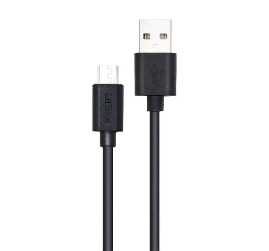 كابل فيليبس USB-A إلى Micro USB أسود 1.2 متر - DLC3104U/00
