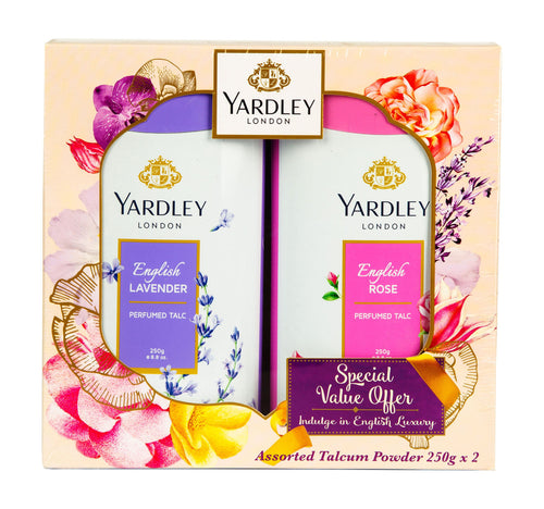 Yardley Perfumed Talc Assorted 2 x 250 g