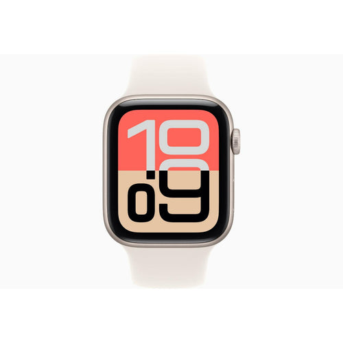 Apple Watch SE 3 GPS + Cellular Smartwatch, 44 mm Starlight Aluminium Case with Starlight Sport Band(M/L), MEPF4AF/A