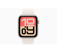 Apple Watch SE 3 GPS + Cellular Smartwatch, 44 mm Starlight Aluminium Case with Starlight Sport Band(M/L), MEPF4AF/A
