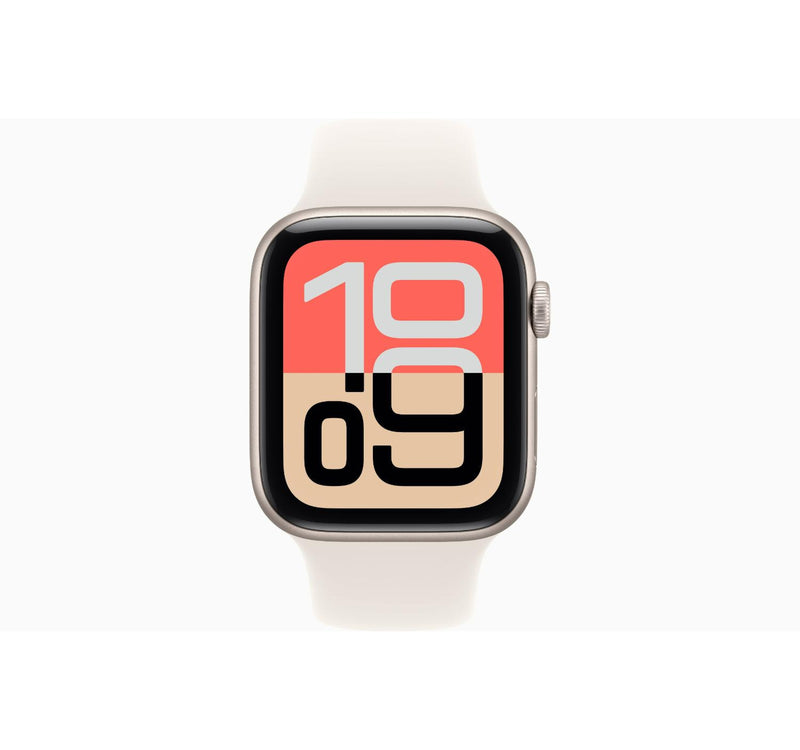 Apple Watch SE 3 GPS + Cellular Smartwatch, 44 mm Starlight Aluminium Case with Starlight Sport Band(M/L), MEPF4AF/A