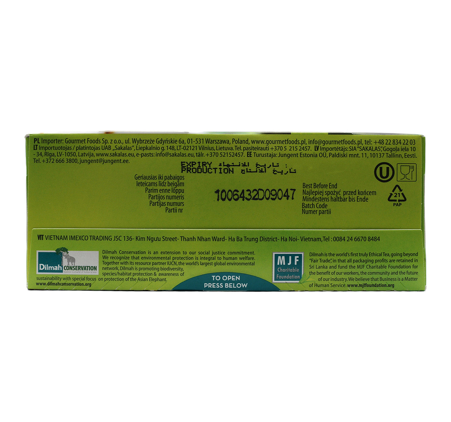 Dilmah Moroccan Mint Green Tea Value Pack 3 x 20 Teabags