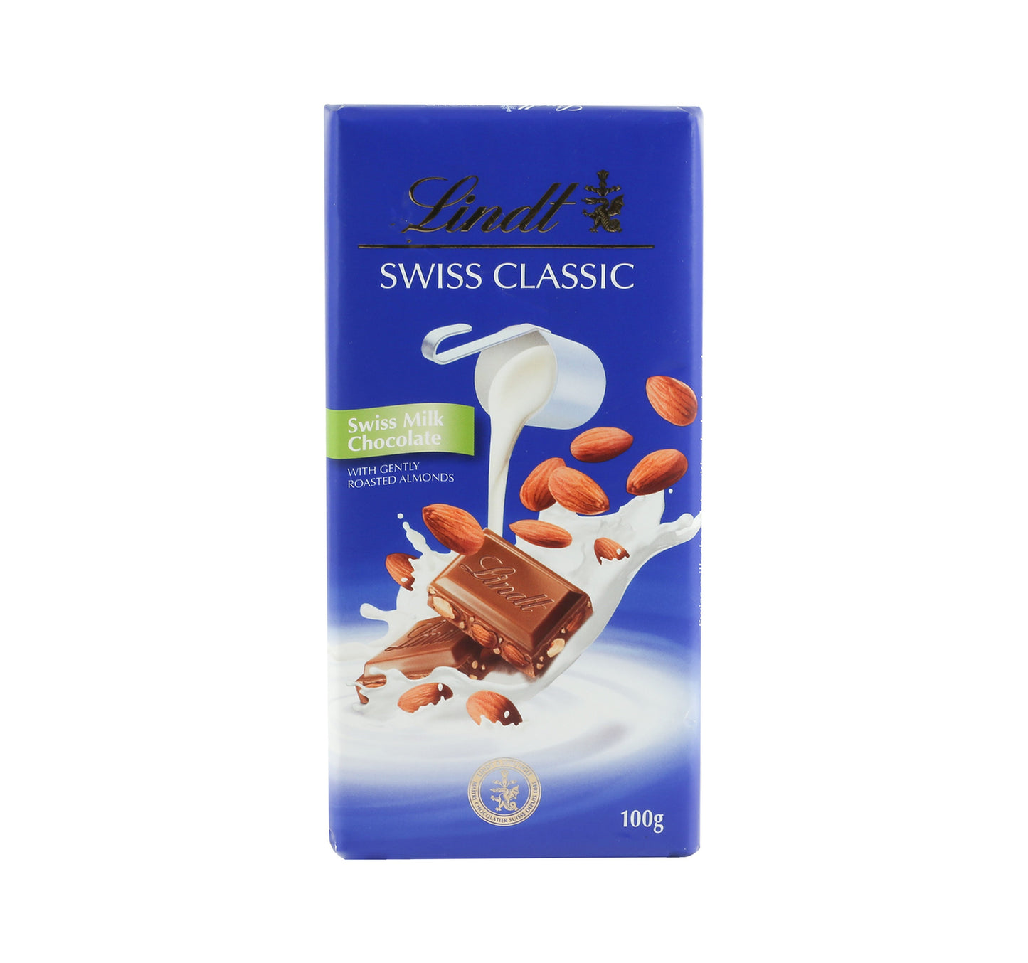 Lindt Swiss Classic Milk Chocolate Almond 100 g