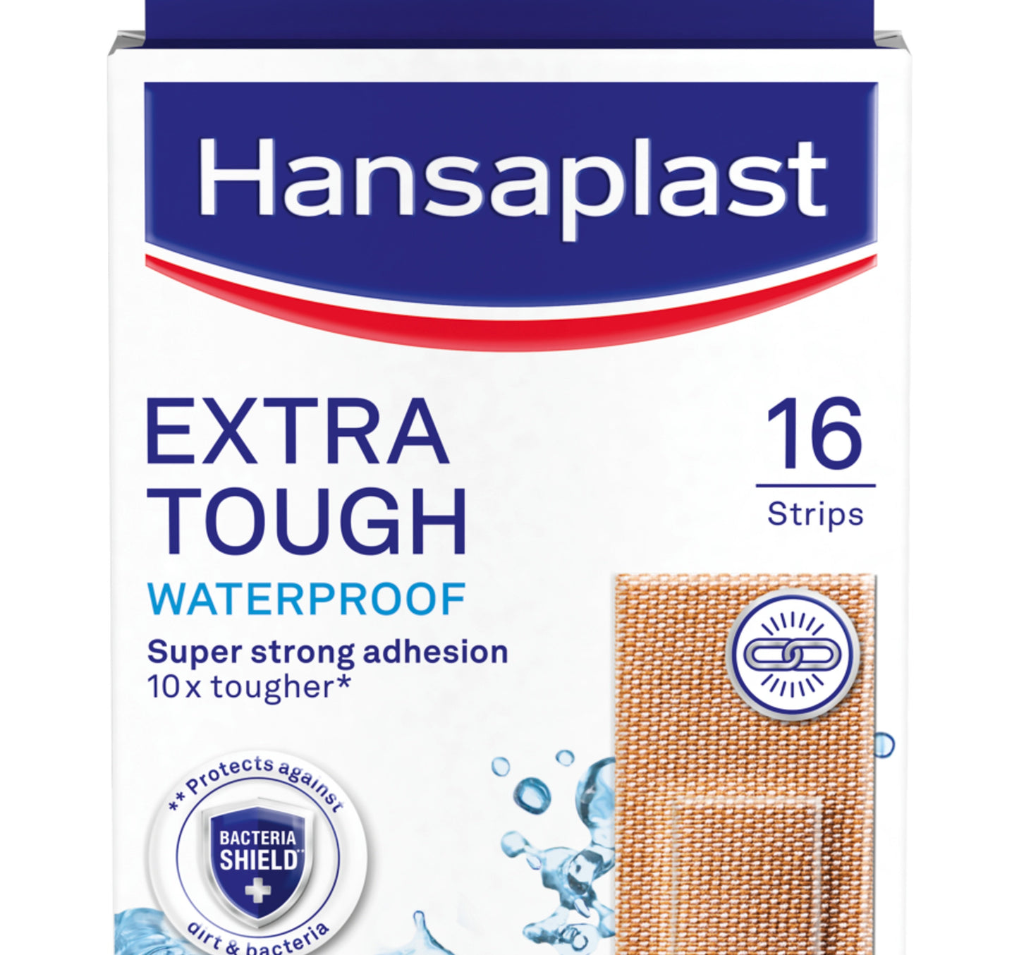 ضمادات جروح هانزابلاست فائقة القوة ومقاومة للماء، 16 ضمادة