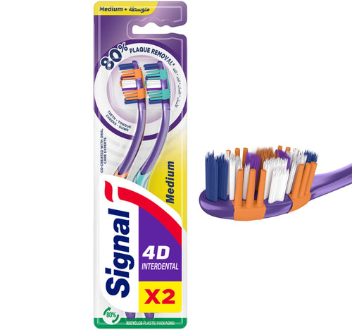 Signal 4D Medium Toothbrush Interdental 2 pcs