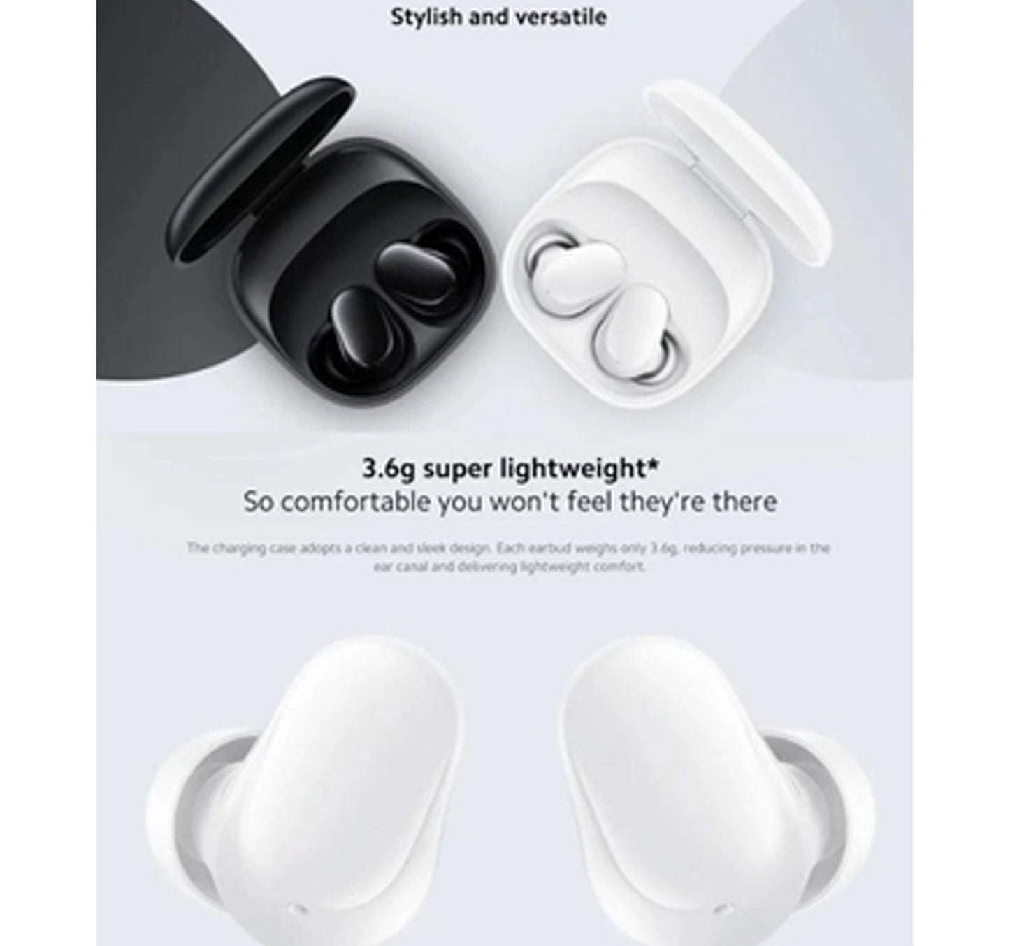 Xiaomi Redmi 6 Play True Wireless Earbuds, White, BHR8773GL
