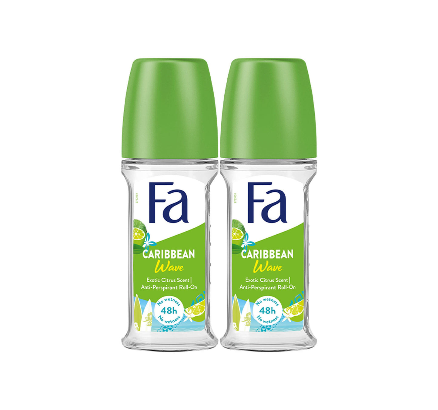 Fa Caribbean Wave Roll On Deodorant Value Pack 2 x 50 ml