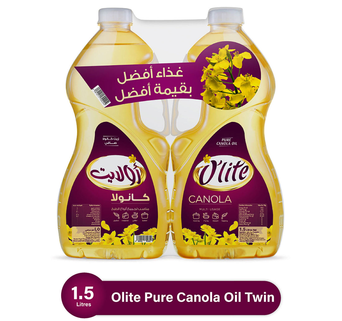 O'Llite Pure Canola Oil Value Pack 2 x 1.5 Litres