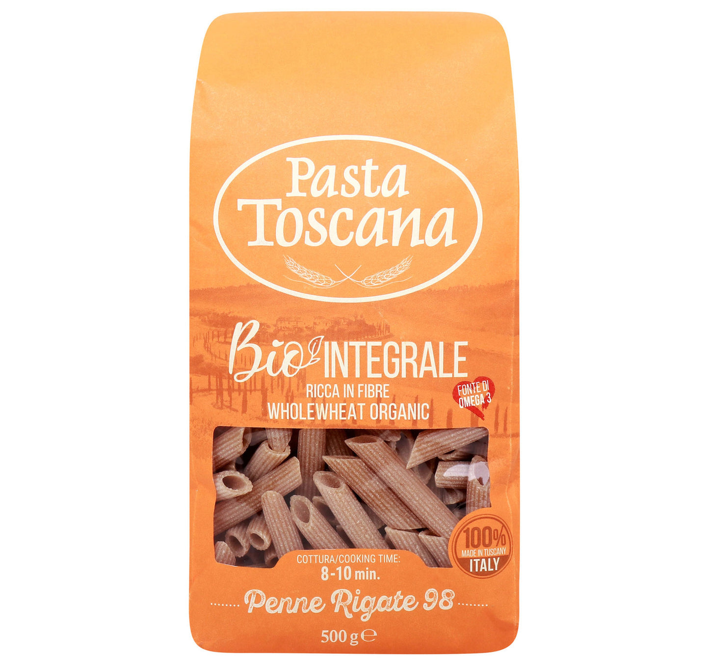 معكرونة توسكانا Bio Integrale من القمح الكامل العضوي بيني ريجاتي رقم 98 500 جم