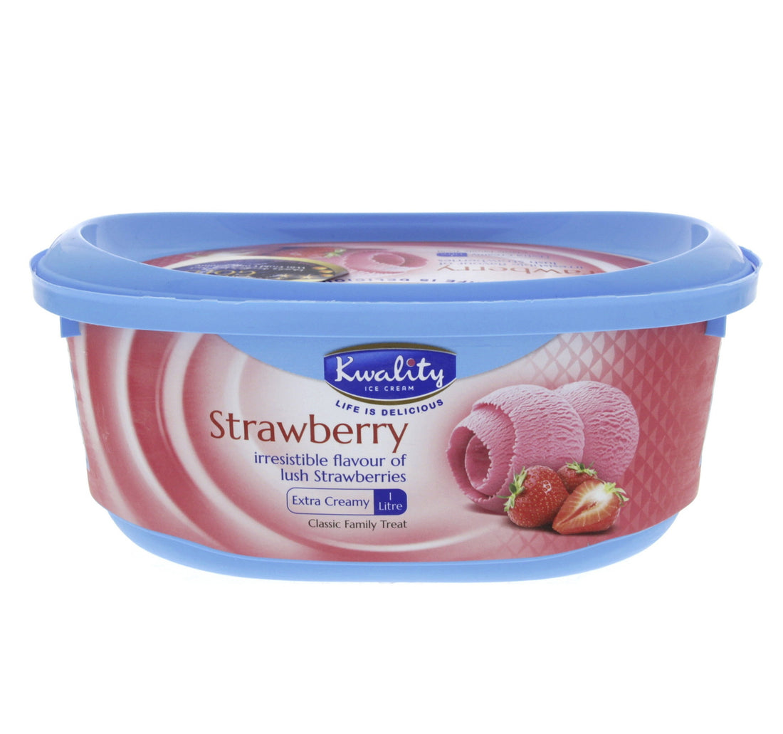 Kwality Strawberry Ice Cream 1 Litre