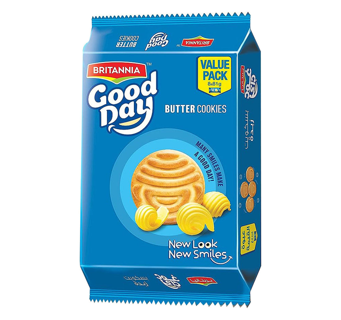 بسكويت زبدة جود داي من بريتانيا، عبوة اقتصادية، 8 × 72 جم