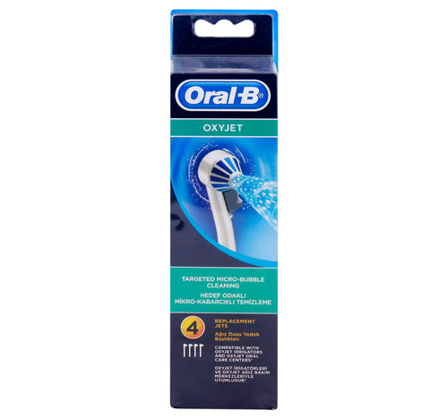 Oral-B Oxyjet Replacement Jet, 4 pcs For Oxyjet Irrigators MD17, MD18 and Oral Care Centers OC17/OC18 and OCS18
