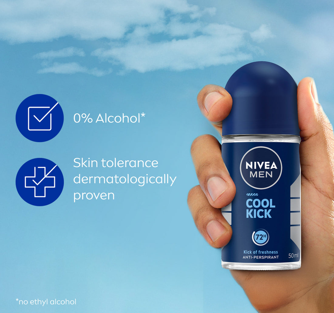 Nivea Men Cool Kick Deodorant for Men Fresh Scent Roll-on 50 ml