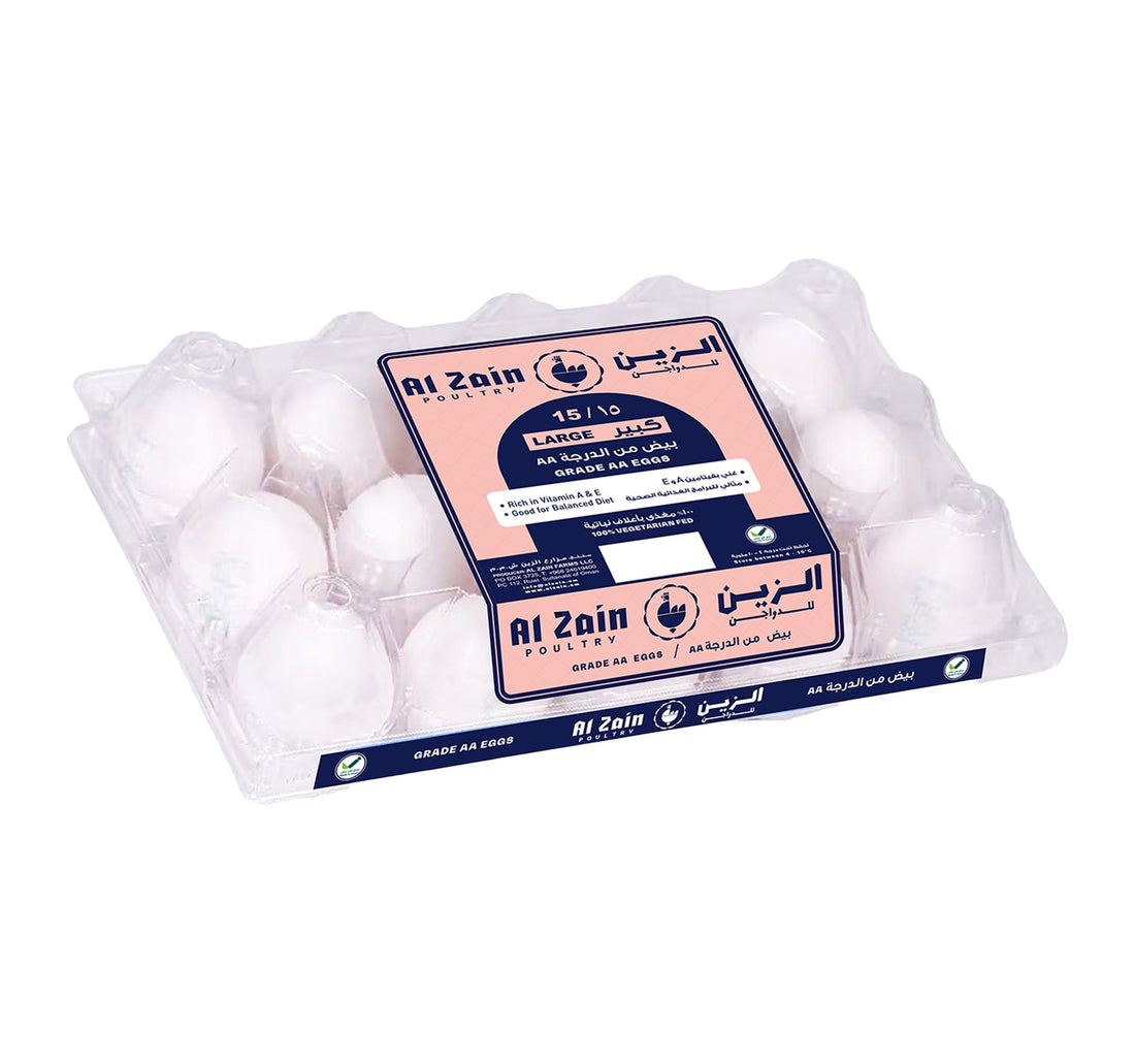 Al Zain White Eggs Large 15 pcs