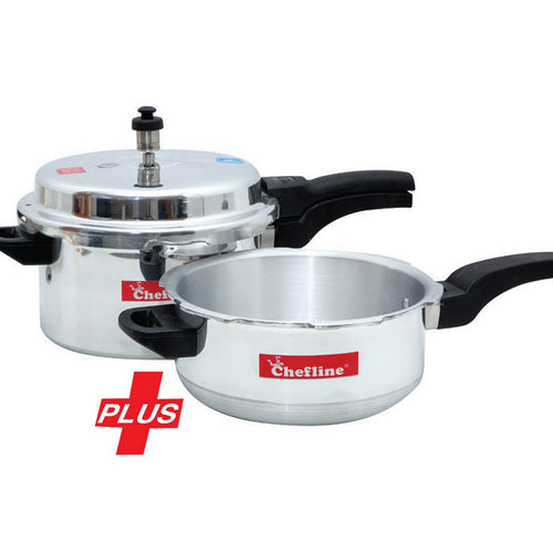 Chefline Aluminium Pressure Cooker 5Ltr + Pressure Pan