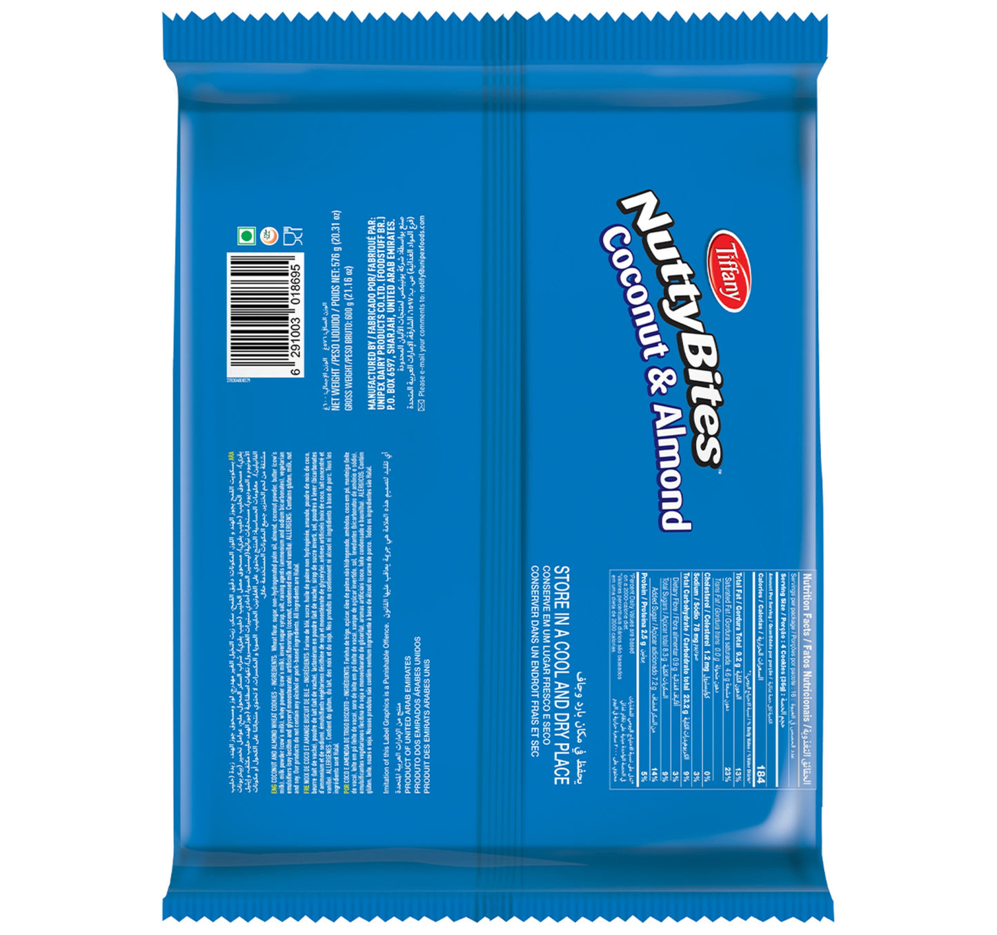 Tiffany Nutty Bites Coconut & Almond 72 g 6+2