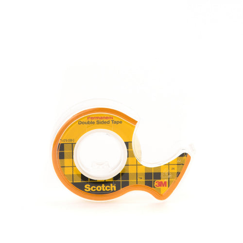 3M Scotch Double Sided Tape with Plastic Dispenser 1/2inch x 250inch 1Pc
