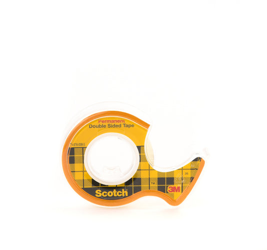 3M Scotch Double Sided Tape with Plastic Dispenser 1/2inch x 250inch 1Pc